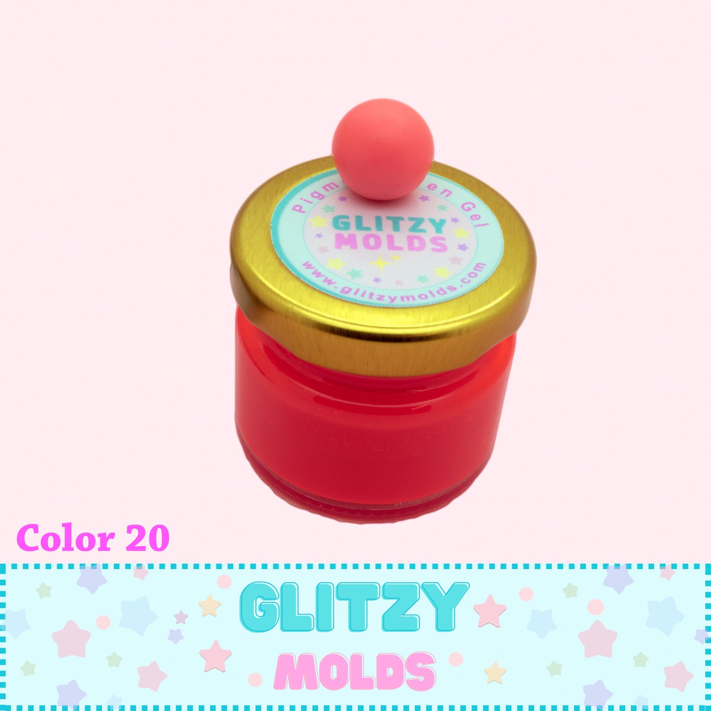 Gel Color Pigments by Glitzy Molds, 1 oz containers, Individual Colors