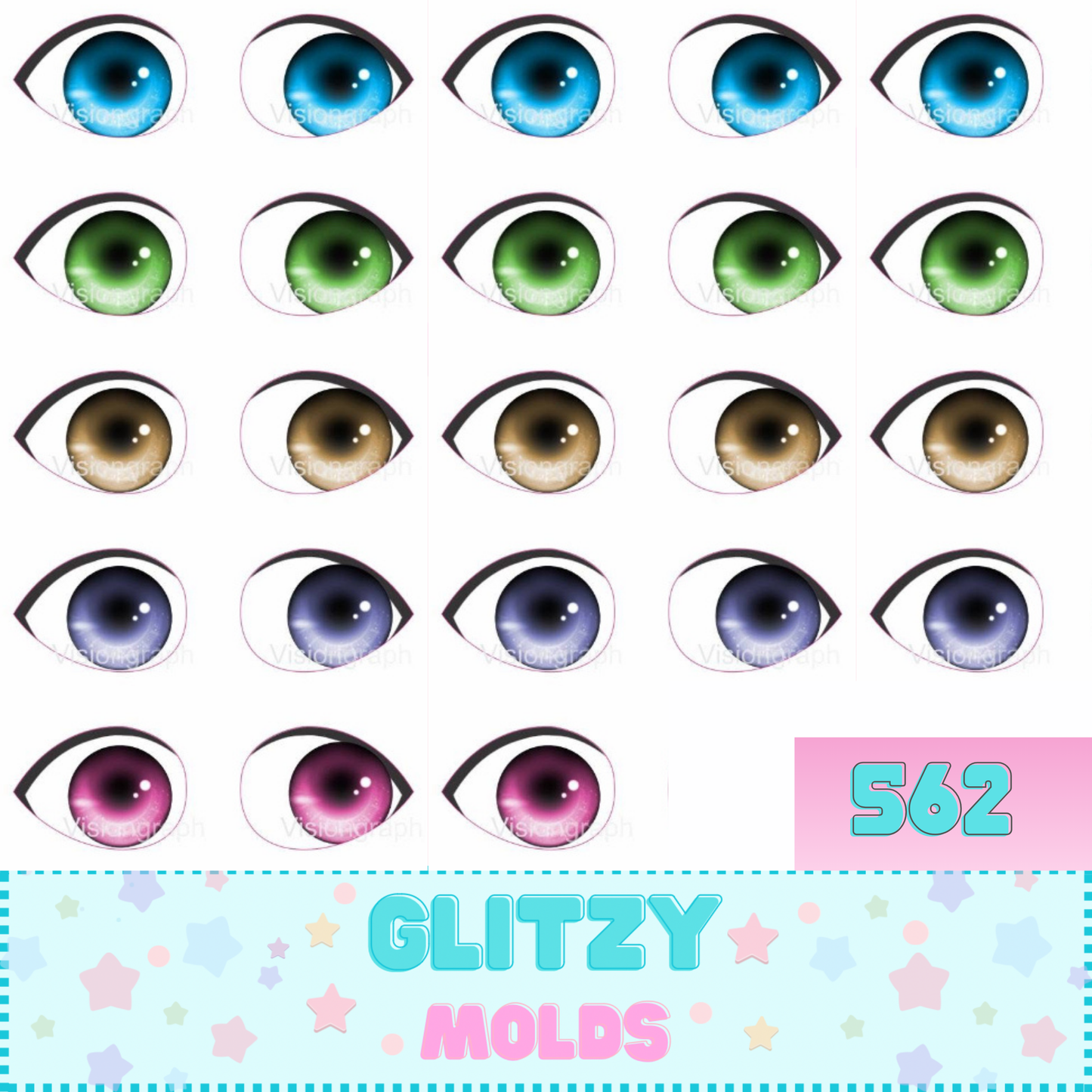 3D Eye Stickers, 5mm, Self Adhesive VG-562