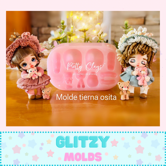 Molde Dulce Osita, moldes de silicon de Pretty Clays Molds Pretty-DulceOsita