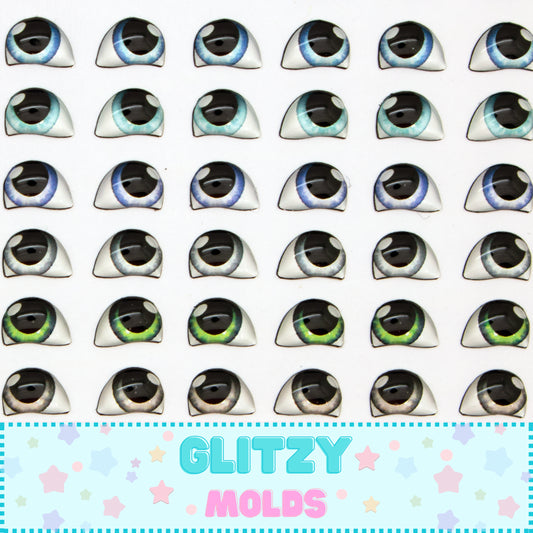 Eye Stickers, 5mm, Ojos Resinados Auto Adhesivos, El Arte de Marci ADM-106