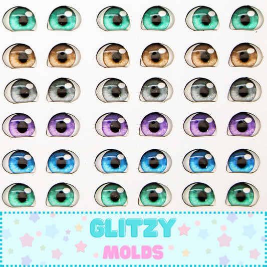 Eye Stickers, 5mm, Ojos Resinados Auto Adhesivos, El Arte de Marci ADM-127