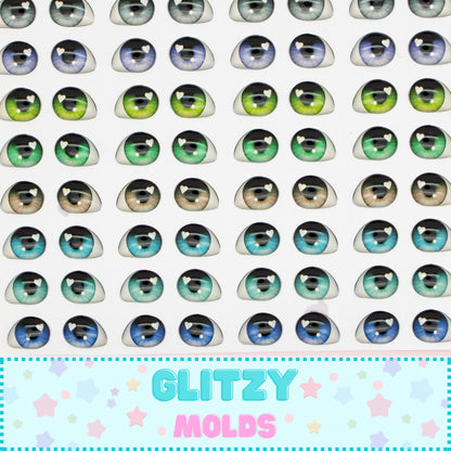 3D Eye Decals, 3D eye Stickers, 4mm & 5mm, Ojitos 3D Resinados ADM-70