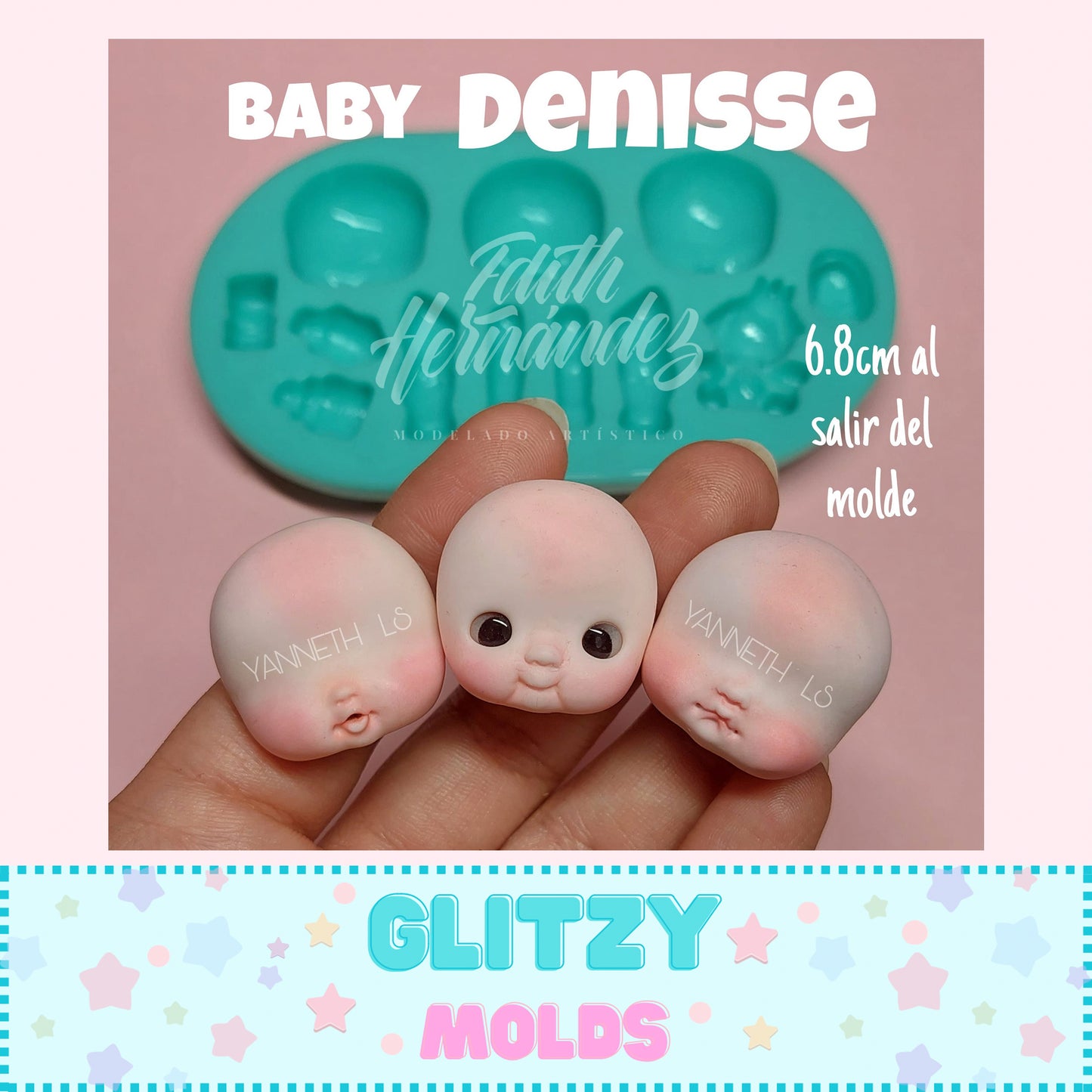 Baby Denisse Mold, Molde Baby Denisse, Moldes de Silicone Edith Hernandez EH-5.23.1