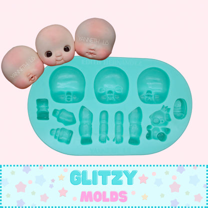 Baby Denisse Mold, Molde Baby Denisse, Moldes de Silicone Edith Hernandez EH-5.23.1