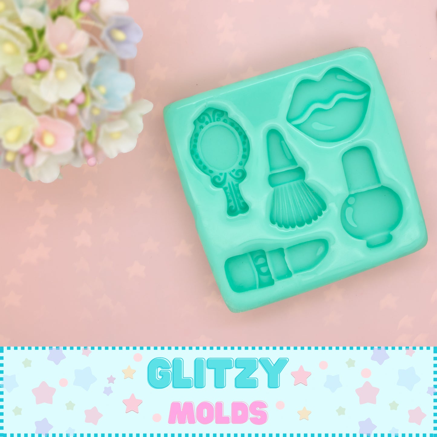 Beauty Accessories, Silicone Mold, Molde Accesorios de Belleza, Molde de Silicon para porcelana fria  GM-9.7-2