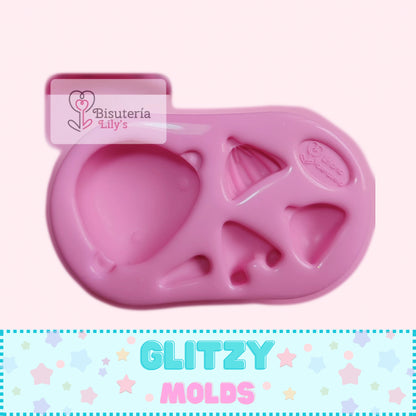 Big Head Cuttie Mold, Silicone Mold, Molde Cabechona de Bisutería Lily's BL24-8