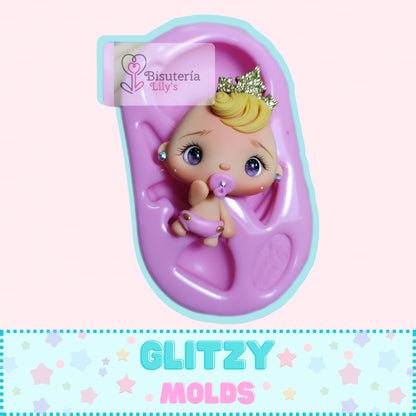 Big Head Cuttie Mold, Silicone Mold, Molde Cabechona de Bisutería Lily's BL24-8