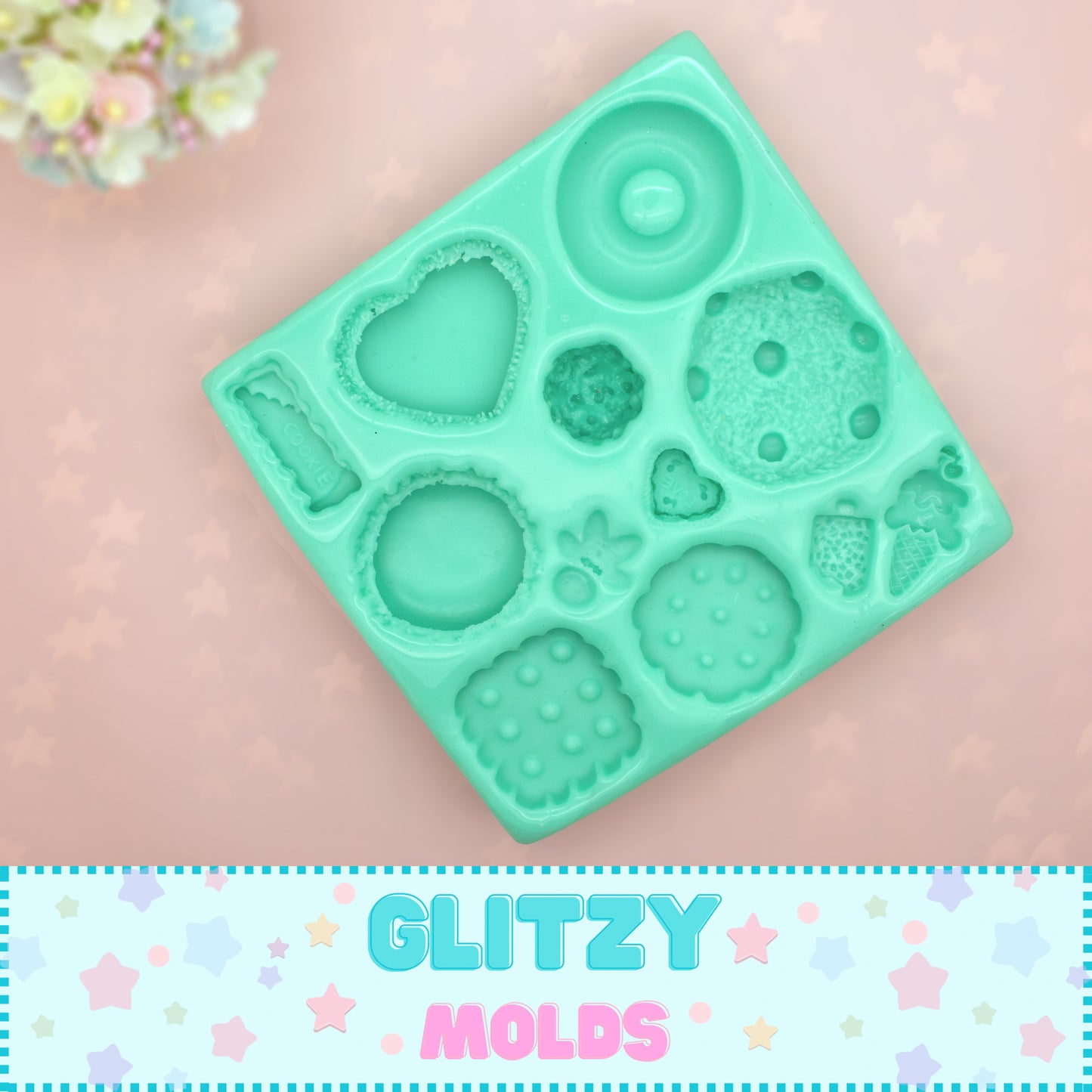 Macaroons and Treats, Silicone Mold, Cold Porcelain Mold, Molde de Macarones y Galletitas GM-DM3