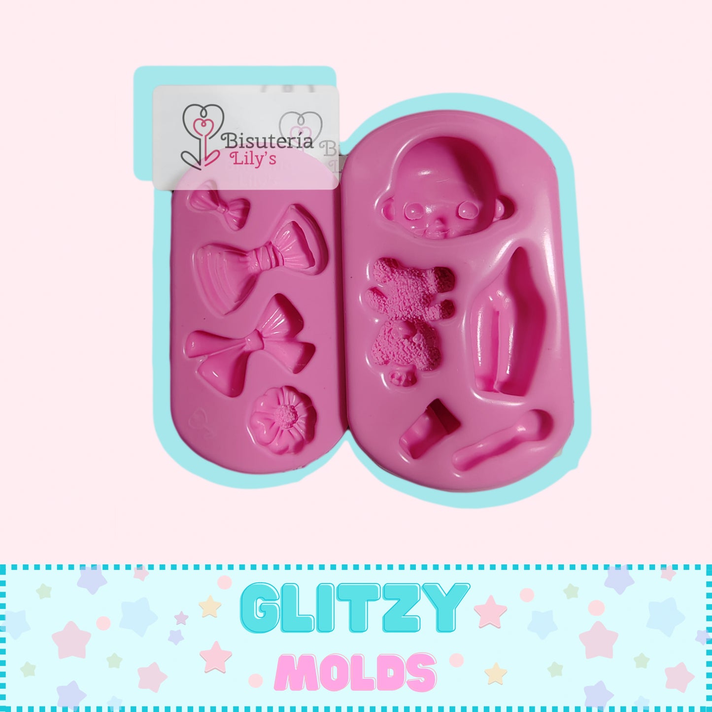 Set de Moldes Dulzura, Moldes para Porcelana Fría, Moldes de Bisuteria Lily's BL-25-2