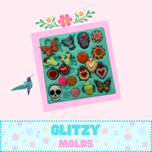 Catrina Accessories, Silicone Mold, Collaboration by Yuya's by Brenda Muñiz X Glitzy Molds YBM-8-24-1