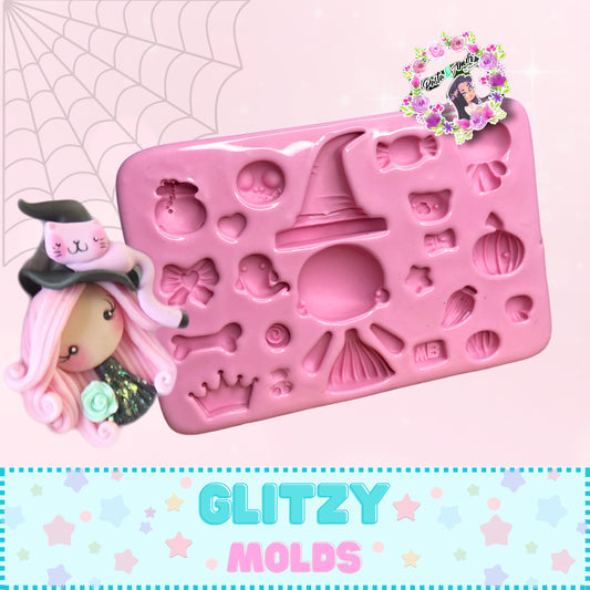 Halloween Cutie, Silicone Mold,  Molde Complementos de Halloween Monica Barron MB #27