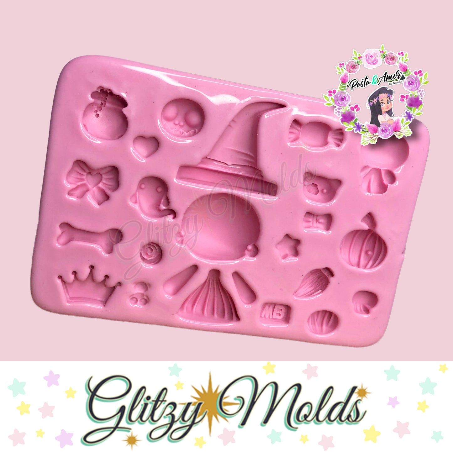 Halloween Cutie, Silicone Mold,  Molde Complementos de Halloween Monica Barron MB #27