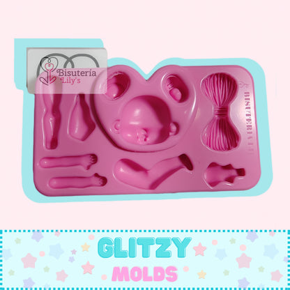 Molde Mágica, Moldes para Porcelana Fría, Moldes de Bisuteria Lily's BL-25-1