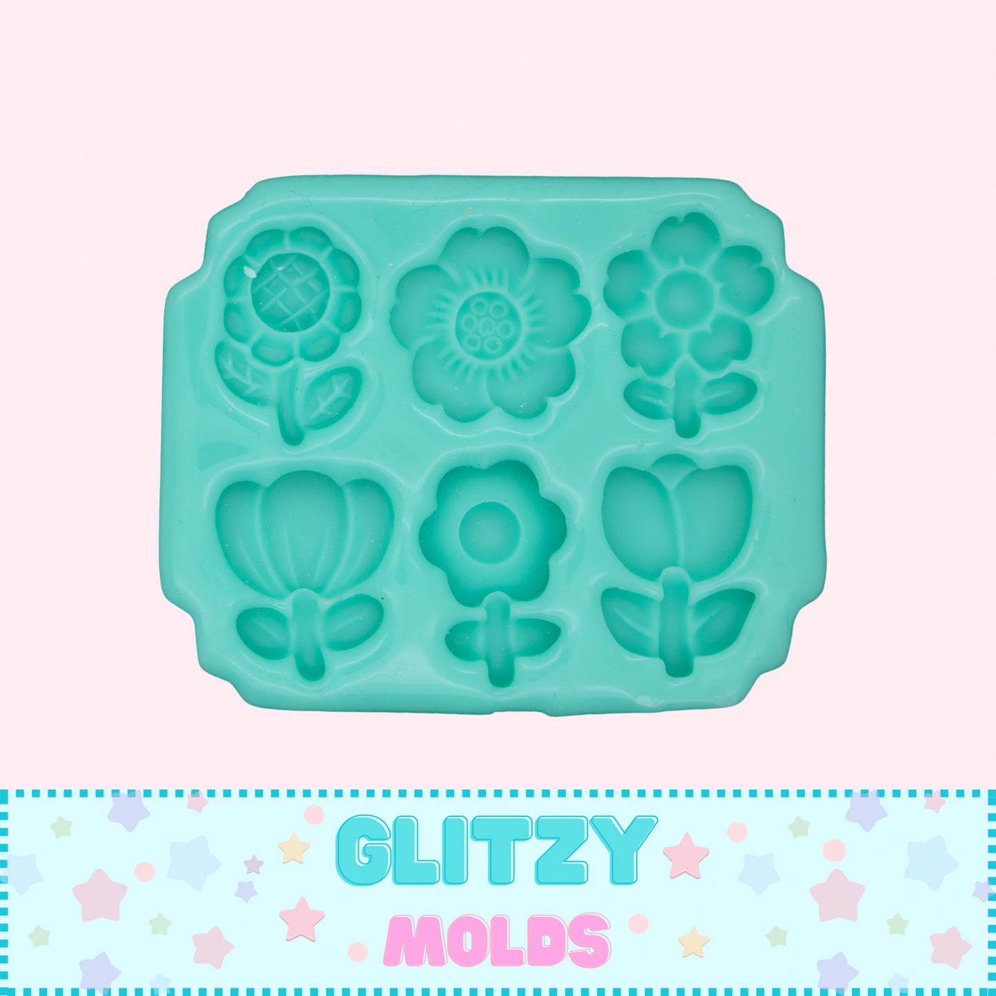 Flowers Silicone Mold, Mini Molde Florecitas, Molde de Silicon para porcelana fria  GM-7.27.4