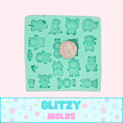 Cute Pets Complements, Silicone Mold, Molde Mini Mascotitas, Molde Complementos  GM-2.27-1