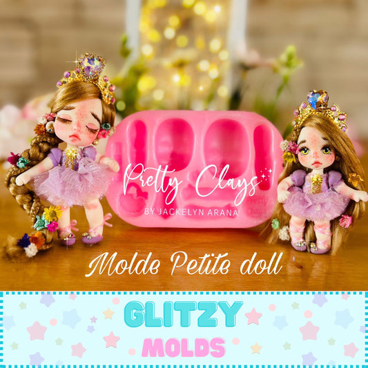 Molde Petite Doll, Molde de Silicon para Porcelana Fria, Molde de Pretty Clays,  Pretty-Petite