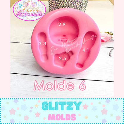 Doll Silicone Mold, Molde de Applique, Jem Artesianas Molde #6