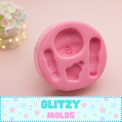 Doll Silicone Mold, Molde de Applique, Jem Artesianas Molde #6