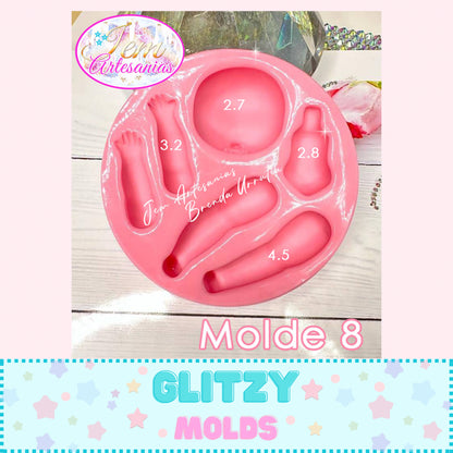 Doll Silicone Mold, Molde de Applique, Jem Artesianas Molde #8