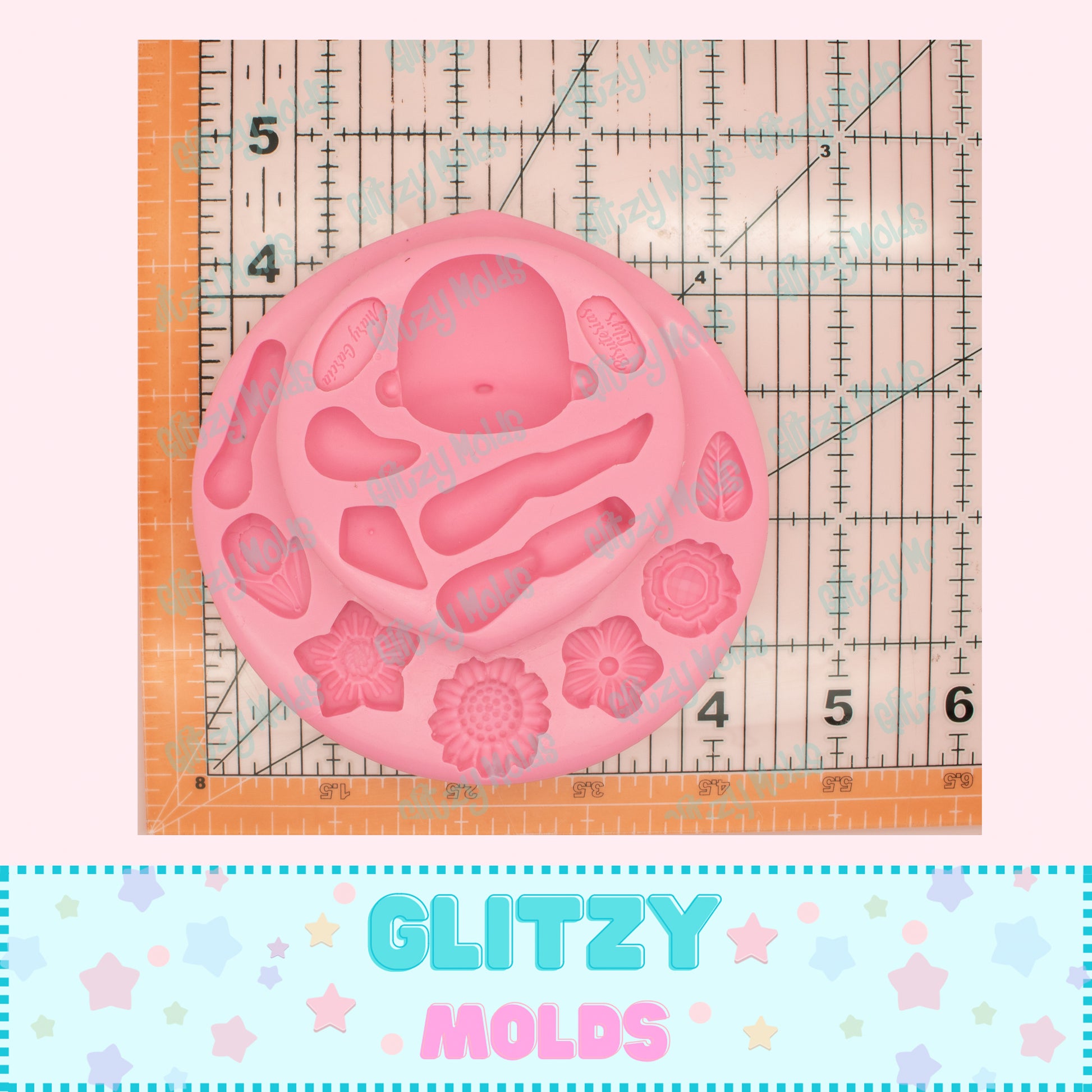 Mini Doll Mold, Doll Silicone Mold, Molds for Cold Porcelain Appliques –  Glitzy Molds