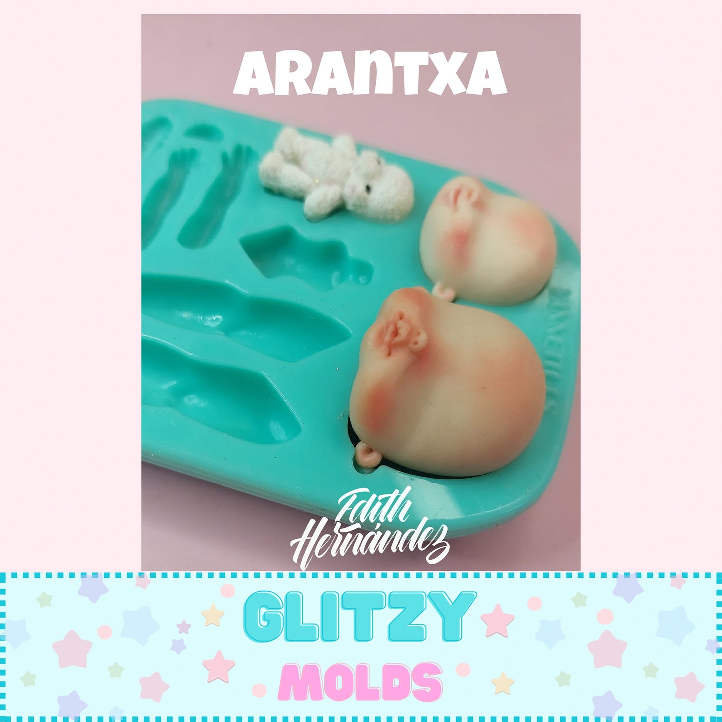 Arantxa Silicone Mold, Clays Silicone Mold, Molde Arantxa de Yanneth LS