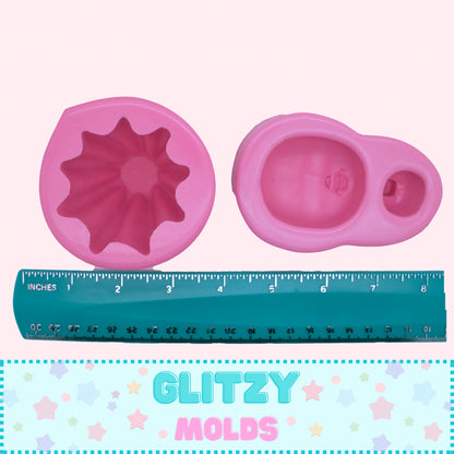 Molde de Silicon de Muñeca para Topper de Pastel, Molde Coquette de Mari García MG-205