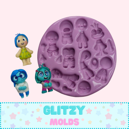 Mini Emotions Mold, Silicone Mold, Molde Mini Emociones de Mari Garcia MG-D7