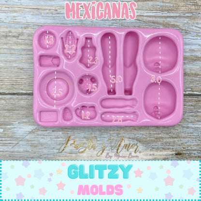 Mexican Doll Silicone Mold, Molde Mexicanas, Doll Applique Mold MB #61