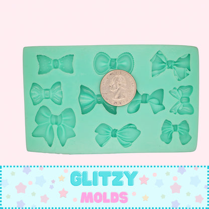 Bows Collection, Silicone Mold, Molde Moñitos, Molde de Silicon para porcelana fria  GM-2.27-4