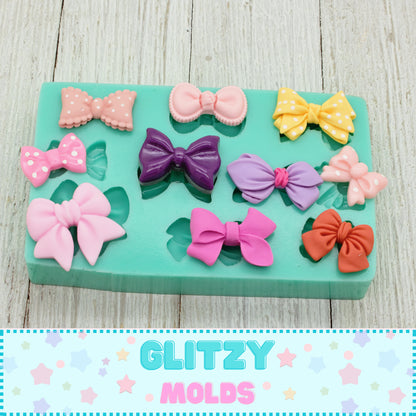 Bows Collection, Silicone Mold, Molde Moñitos, Molde de Silicon para porcelana fria  GM-2.27-4