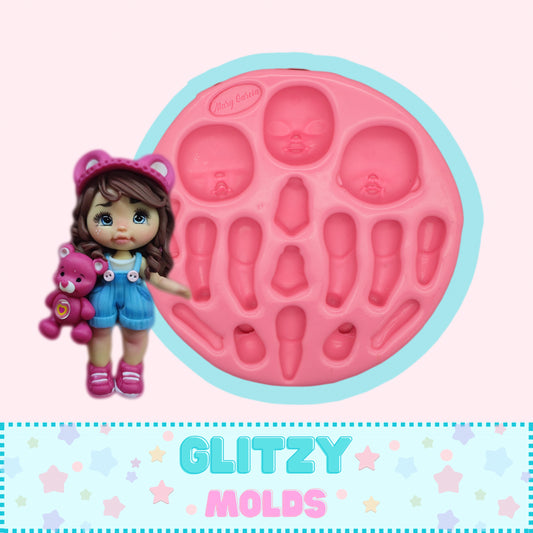 Dolly Doll Mold , Silicone Mold, Molde Muñecas Doll de Mari Garcia MG-C2