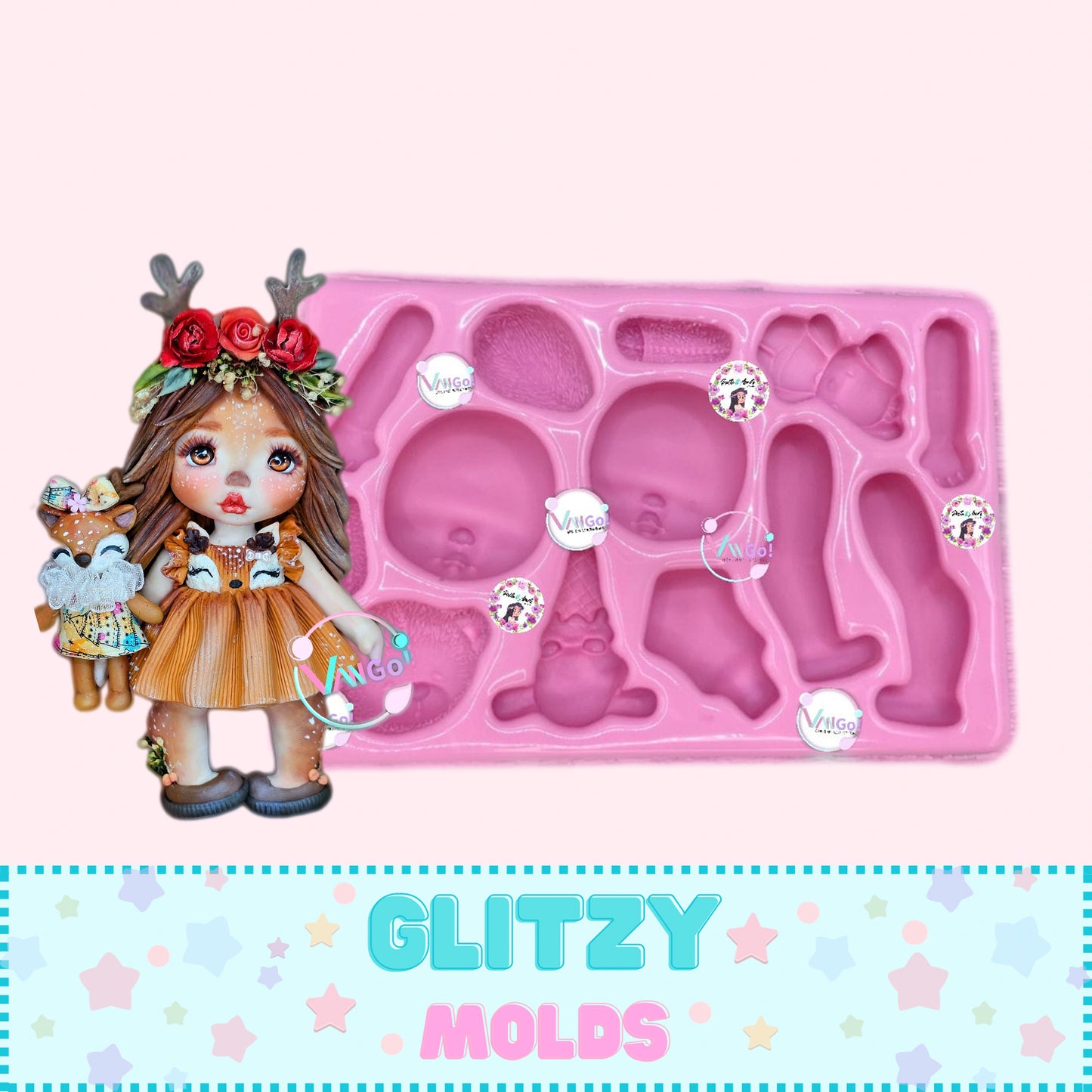 Candy Belle, Doll Silicone Mold, Fascinación Collection by Vango VG-CB5