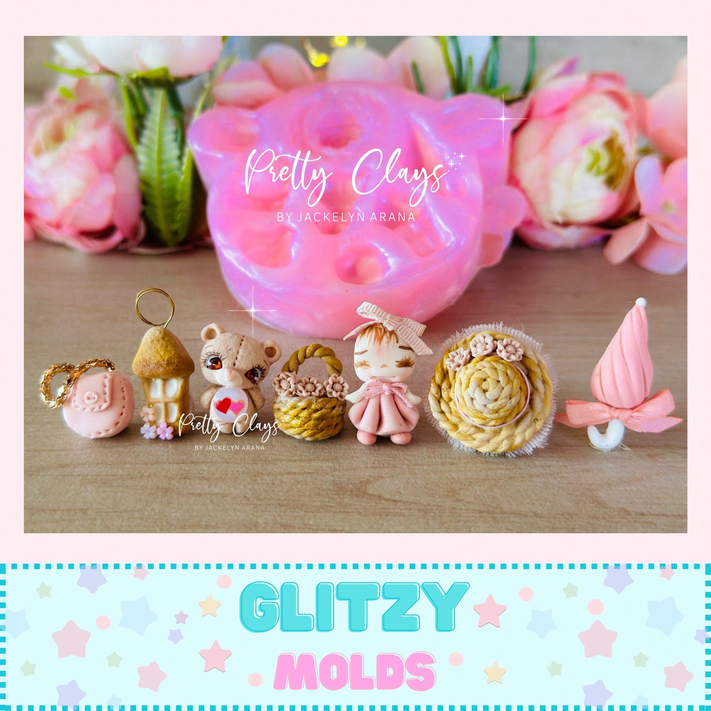 Molde Complementos Vintage de Pretty Clays Molds