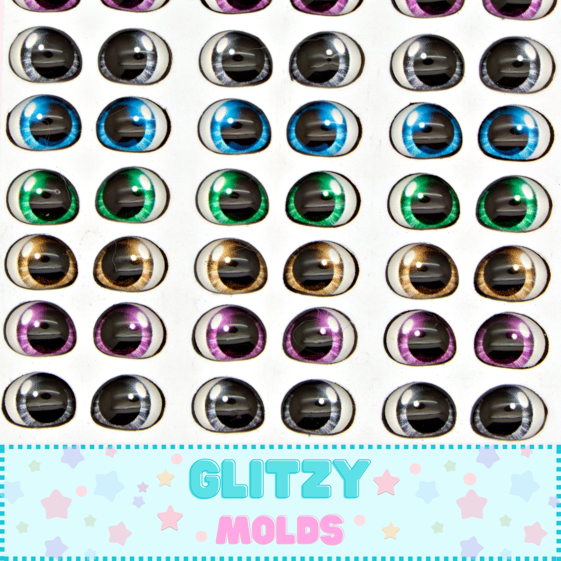 Glitzy Eye Stickers, 2ct - Iridescent Glam
