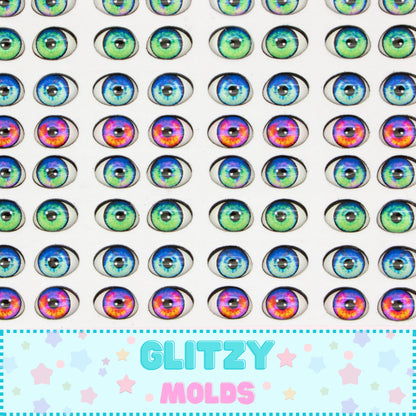 Stickers, 3D Resin Eyes, 5mm by 7mm, Ojos Resinados 3D, Ojitos Auto adheribles  GM-114