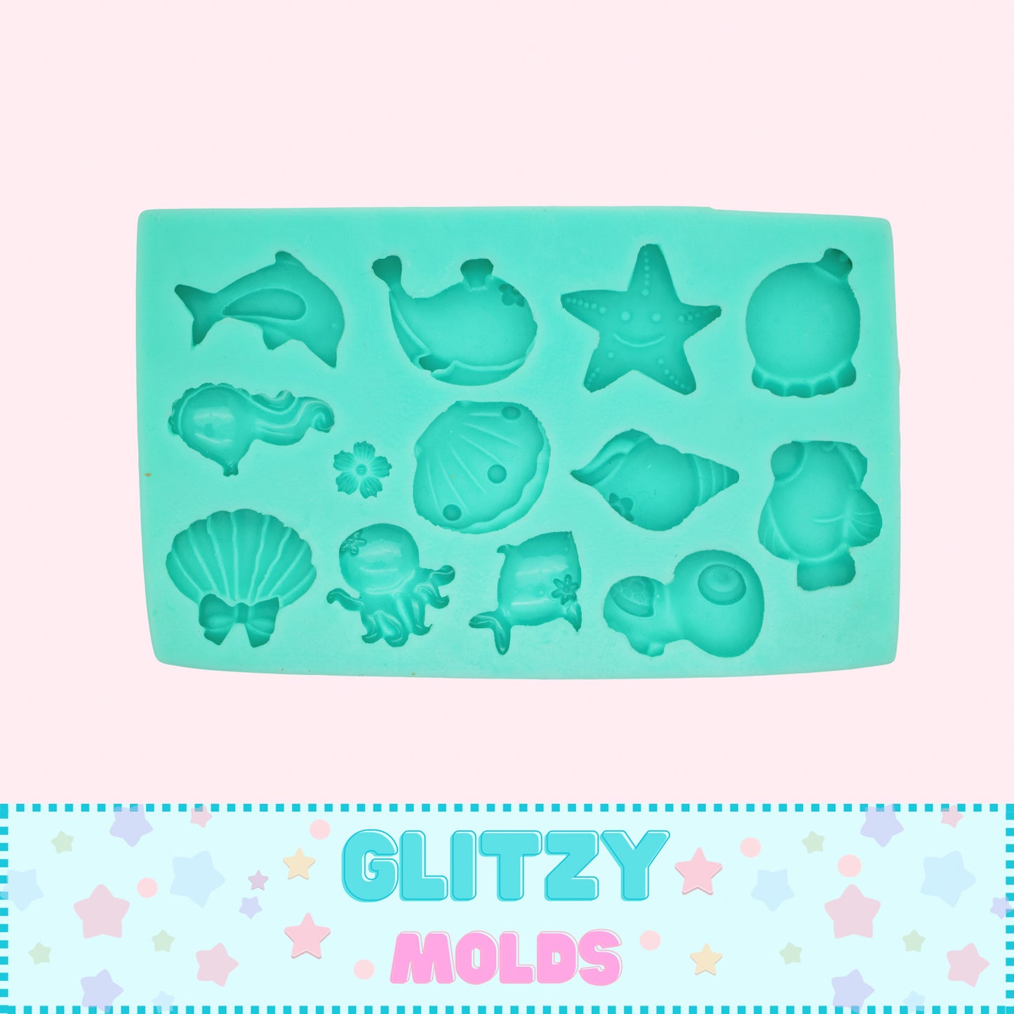 Mini Sea Friends, Complements, Silicone Mold, Molde Mini Mascotitas Marinas, Molde Complementos  GM-2.27-2