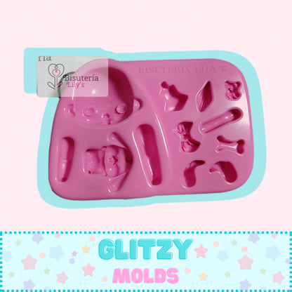 Molde Ternurita, Moldes para Porcelana Fría, Moldes de Bisuteria Lily's BL-25-2