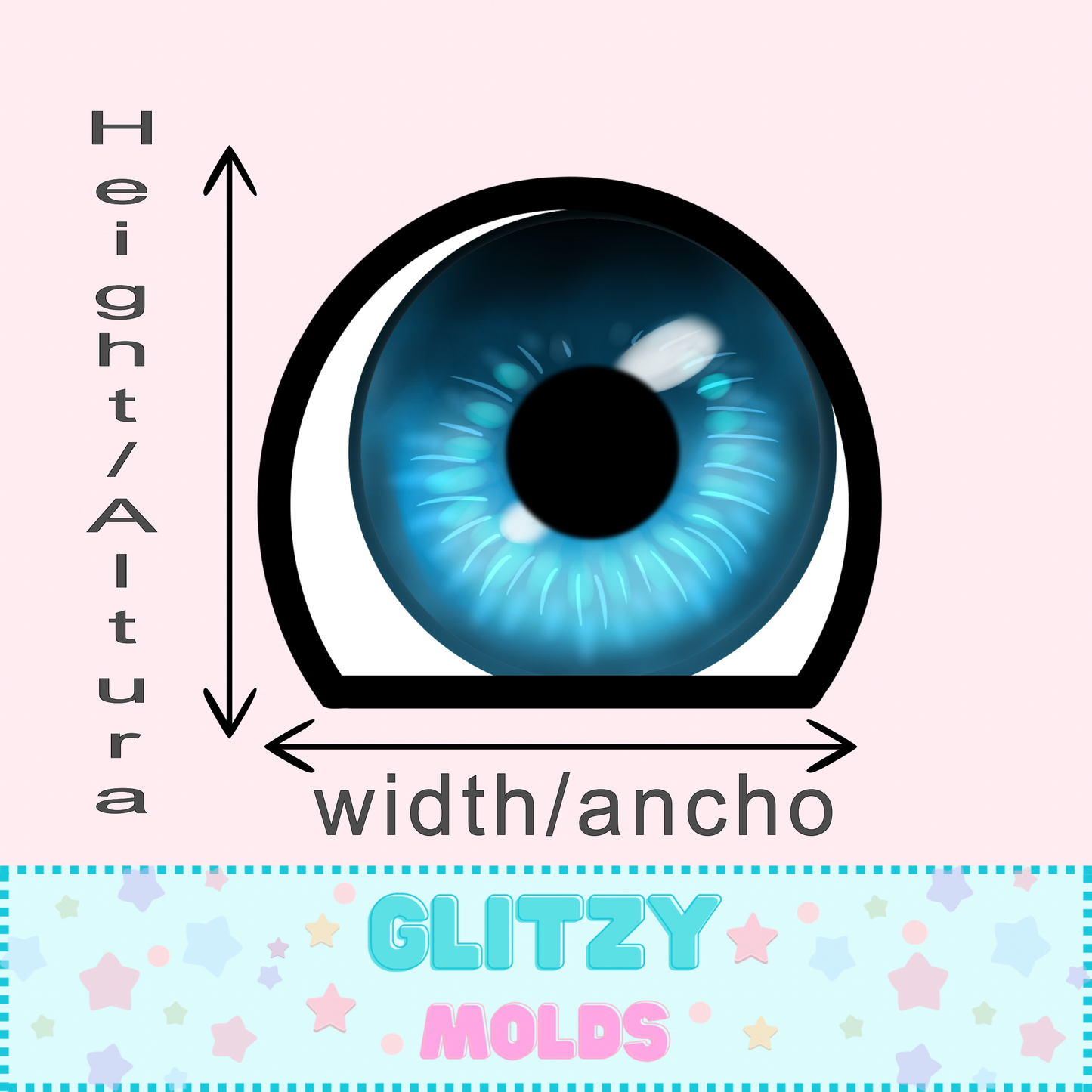 Stickers, 3D Resin Eyes, Ojos Resinados 3D, Ojitos Auto adheribles  GM-115