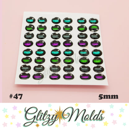 3D Eye Stickers, 5mm 3D Resin Eyes, Ojos Resinados, Ojitos Auto adheribles GM-47