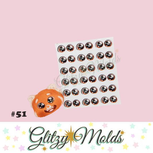 3D Eye Stickers, 7mm 3D Resin Eyes, Ojos Resinados, Ojitos Auto adheribles GM-51