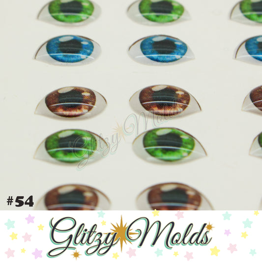 3D Eye Stickers, 3D Resin Eyes, Ojos Resinados, Ojitos Auto adheribles GM-54