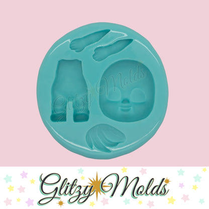 Baby Doll Silicone Mold, Molde Bebes Llorones, Silicone Mold