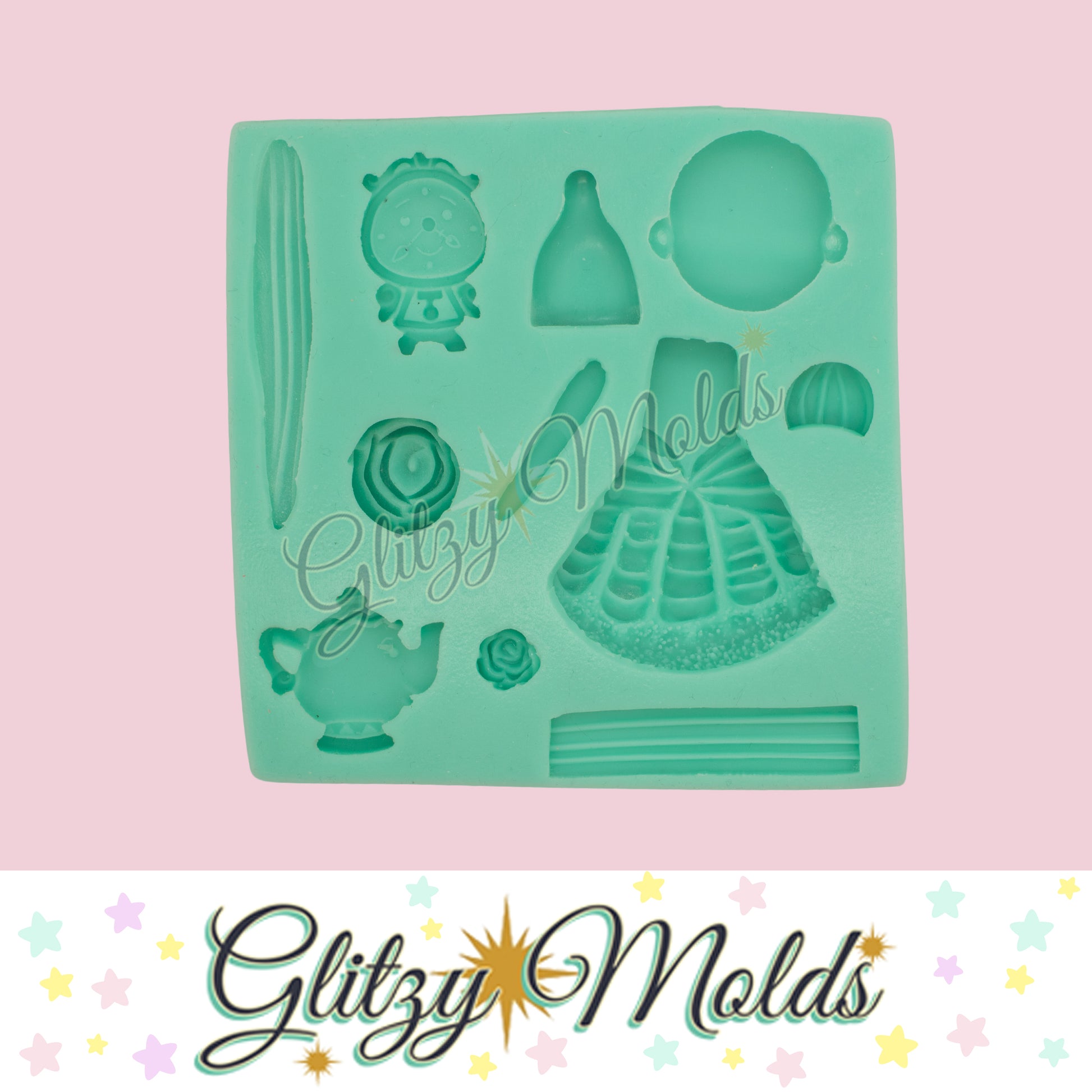 Princess Collection, Belle Silicone Mold, Collecion Princesas, Molde  Porcelana Fria GM-PC4