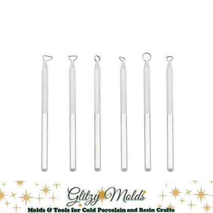 Clay Trimming Tools, Set of 6, Set de Herramientas Modeladoras