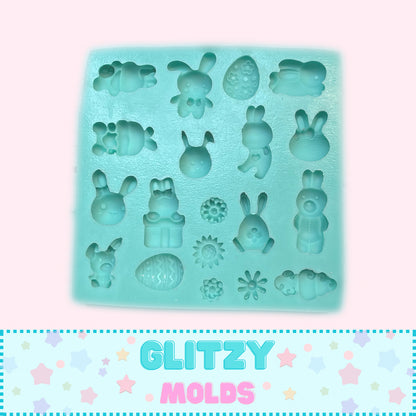 Easter Mini Complements, Silicone Mold, Molde Mini Complementos de Pascua GM-2.2