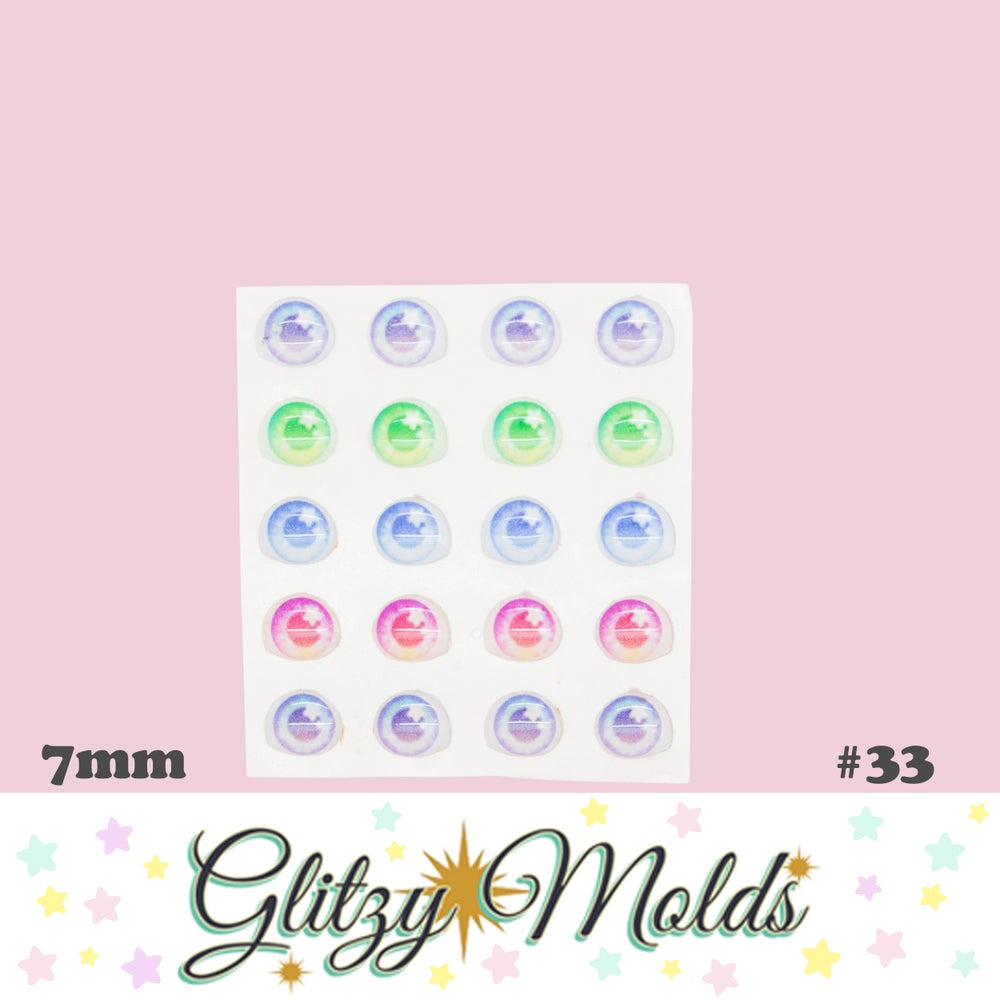 3D Eye Stickers, 3D Resin Eyes, Ojos Resinados, Ojitos Auto adheribles GM-33