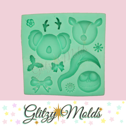 Reindeer, Koala and Jack Silicone Mold, Christmas Mold, Molde Navideño GM11.1