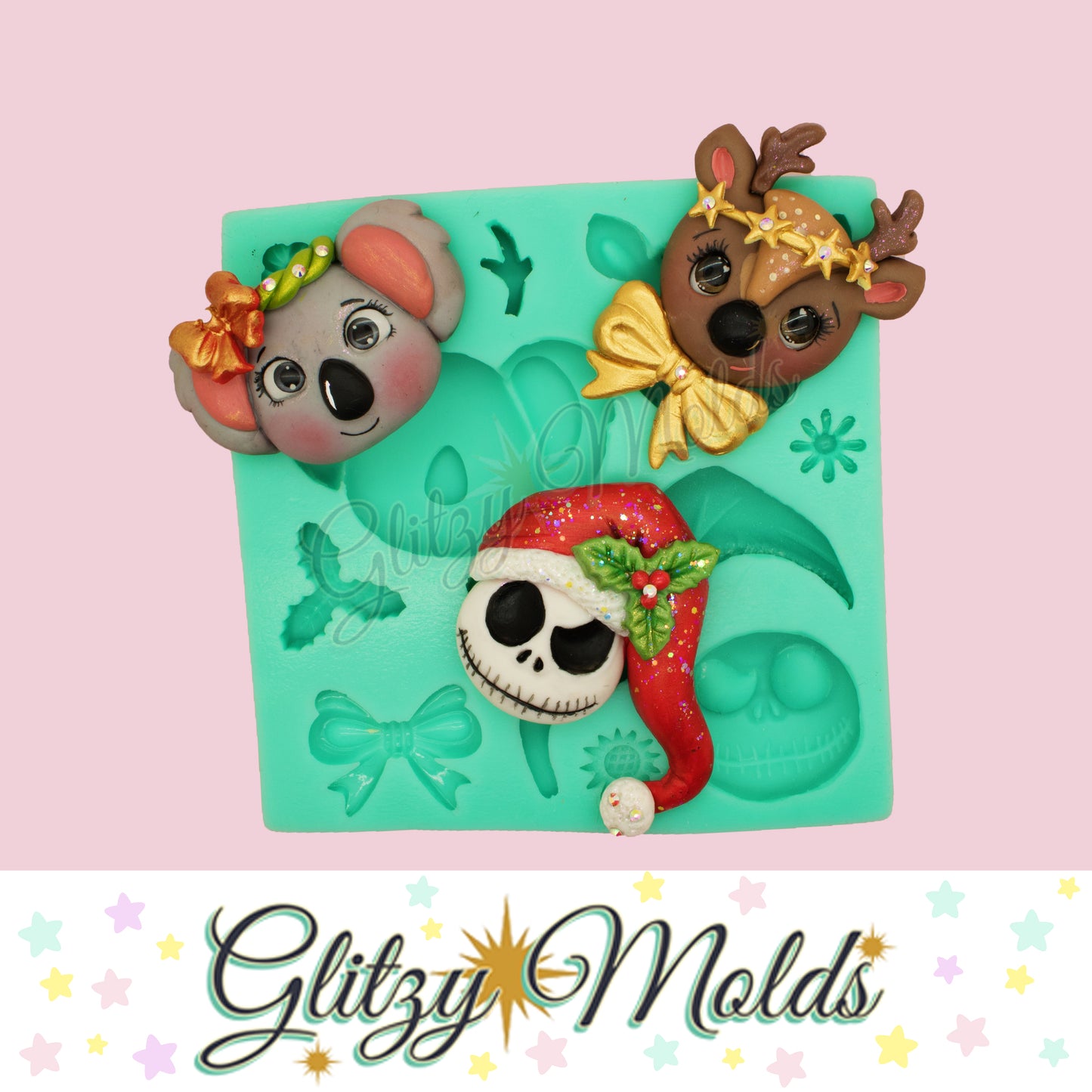 Reindeer, Koala and Jack Silicone Mold, Christmas Mold, Molde Navideño GM11.1