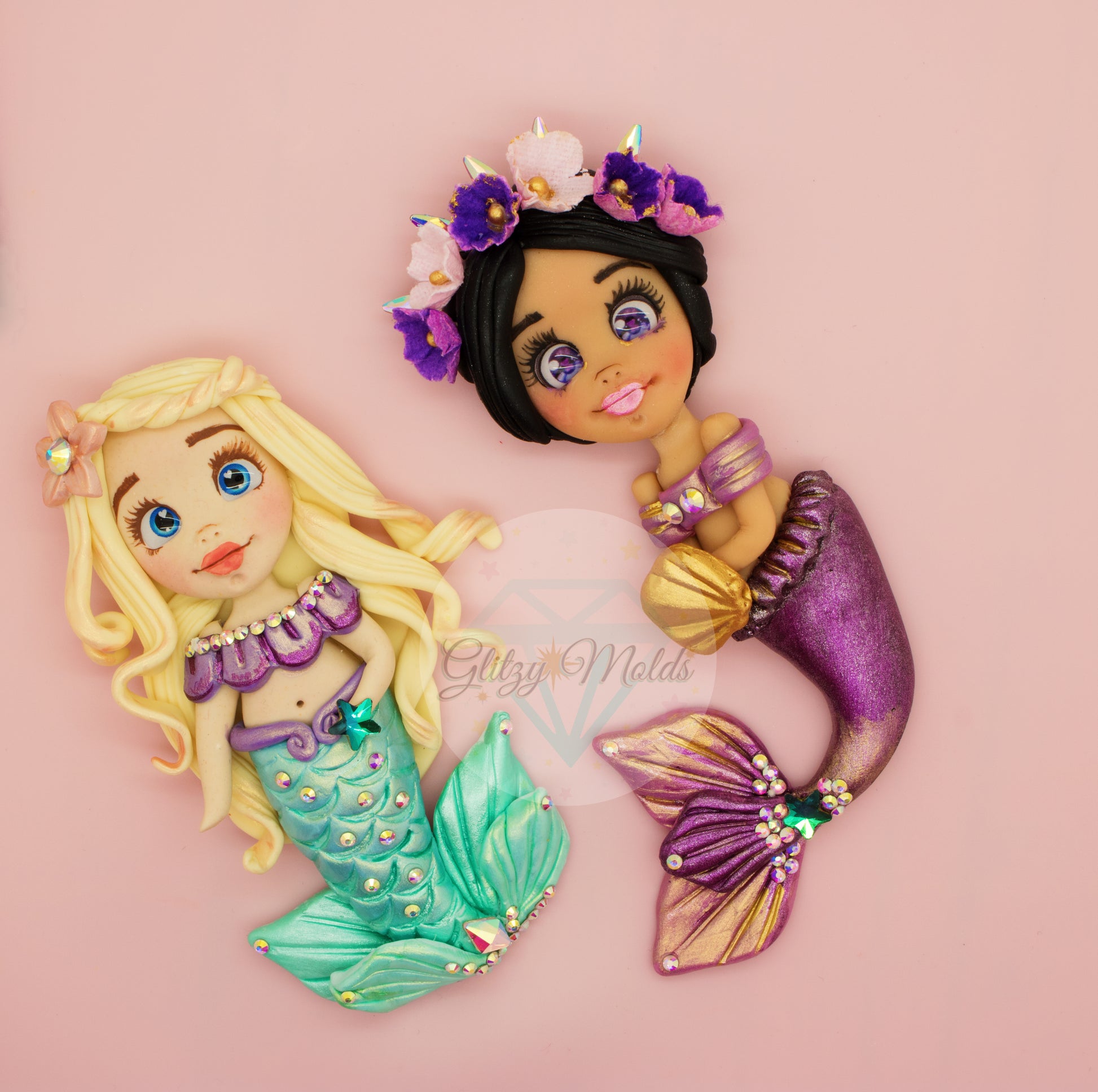Princess Mermaid Silicone Mould for Polymer and Air Dry Clay Art