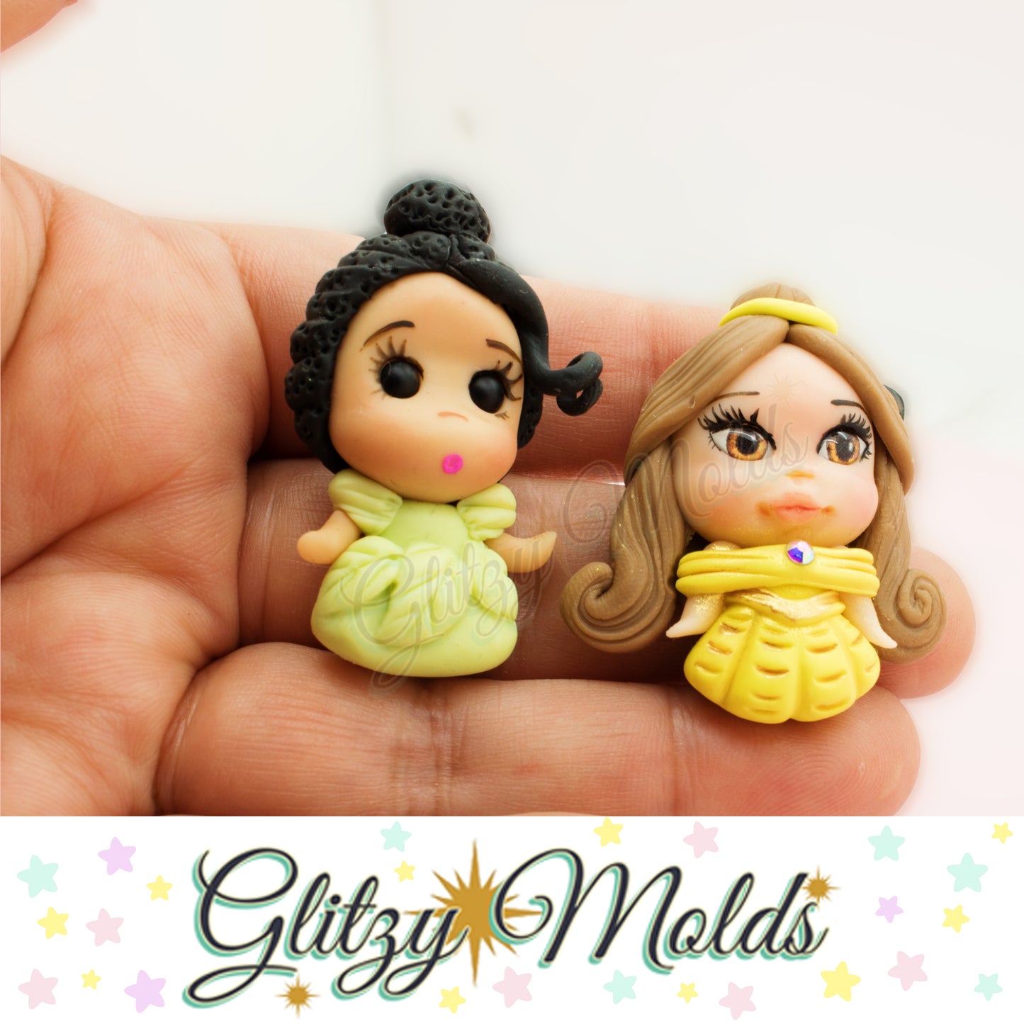 Mini Princess Silicone Mold, Molde de Mini Princesas, Silicone Mold, Molde de Silicone GM-8-3